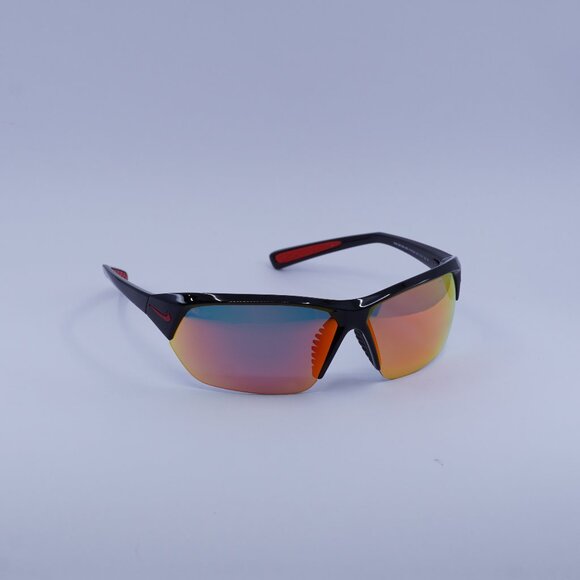 Nike SKYLON ACE M MI DV2163 010 Sunglasses Black Geometric Frame, Red Lenses - Picture 1 of 11